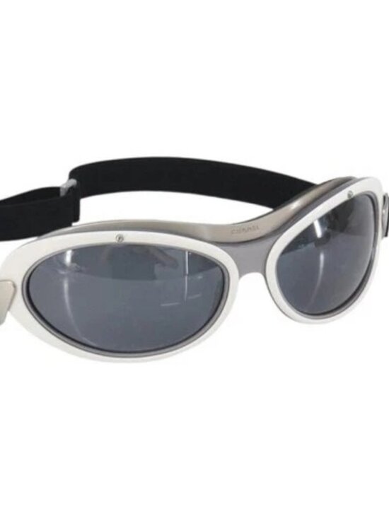 CHANEL Goggles Sunglasses plastic Black CC Auth SW1992 main image 10